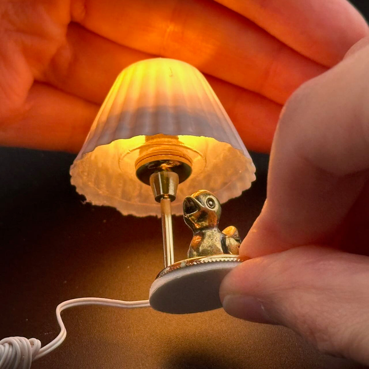 Abverkauf Tulpen-Deckenlampe 12V Puppenhaus Miniatur 1:12 Licht