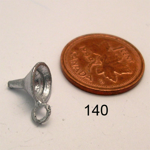 FUNNEL  3/8"L unfinished DIY metal miniature for dollhouse - Do it yourself