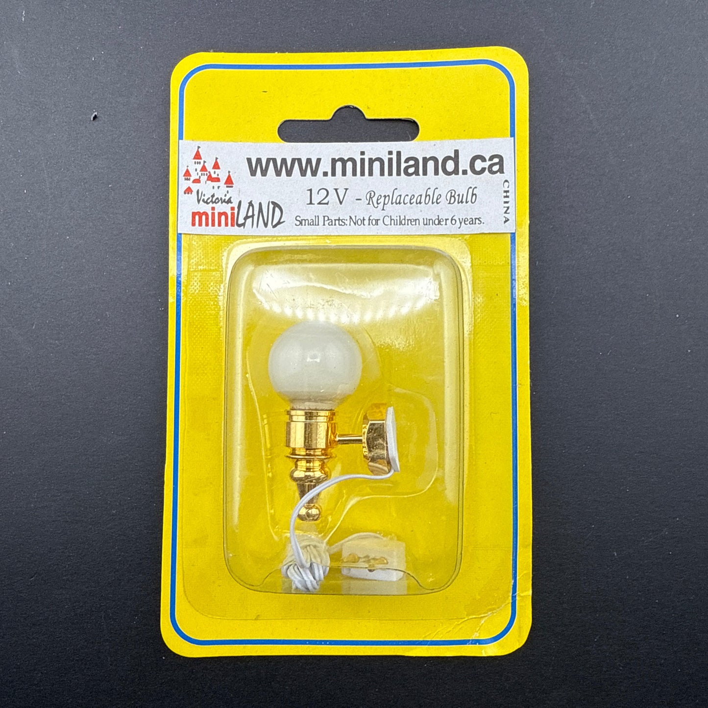Clearance SALE globe wall Lamp 12v dollhouse miniature 1:12 light
