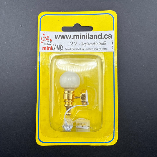 Clearance SALE globe wall Lamp 12v dollhouse miniature 1:12 light