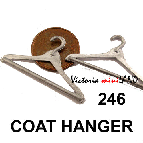 COAT HANGERS  unfinished DIY metal miniature for dollhouse - Do it yourself  -2pcs