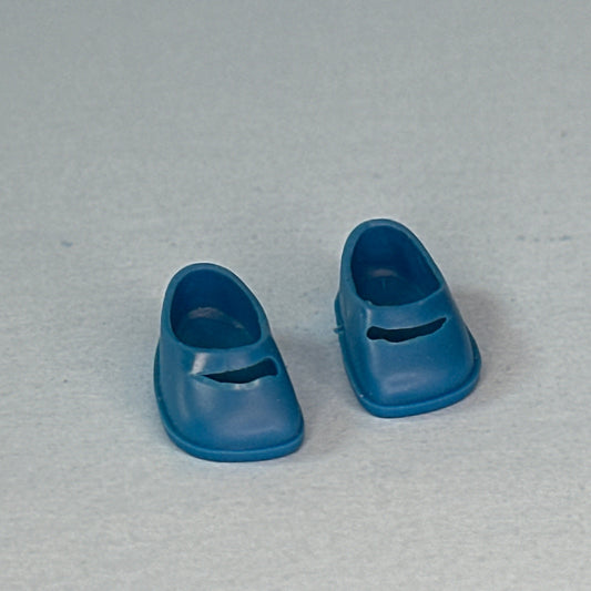 Heidi Ott Dollhouse Miniature Children's shoes  for 3.75" dolls one pair – Blue (1:12 Scale)