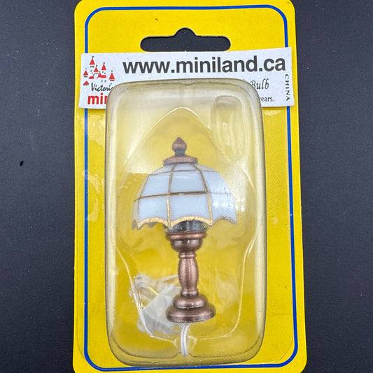 Clearance SALE Tiffany table Lamp 12V dollhouse miniature 1:12 light