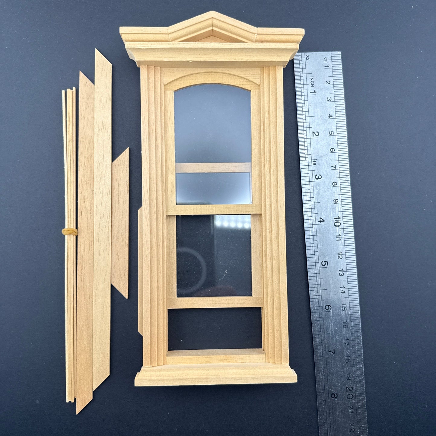 Miniature hooded Victorian Slim Working Window 1:12 scale Handley Classics