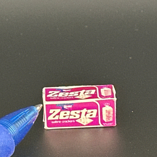 Miniature Zesta Cracker Box – 1:12 Scale
