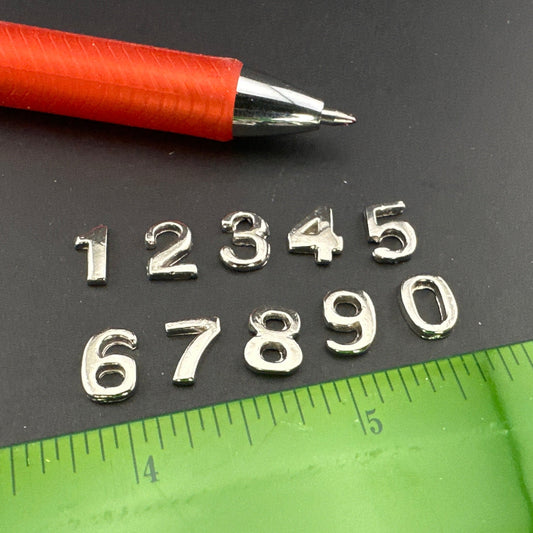 Dollhouse Miniature 0-9 metal numbers 1:12 scale 10mm Top Quality