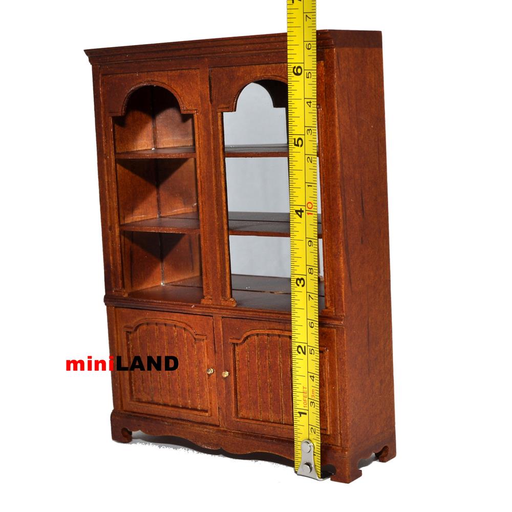 Dbl. Open Shelf unite 1:12 dollhouse miniature shop store 1" scale wood WN