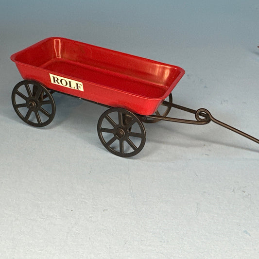 1:12 Scale Red Toy Wagon with Handle