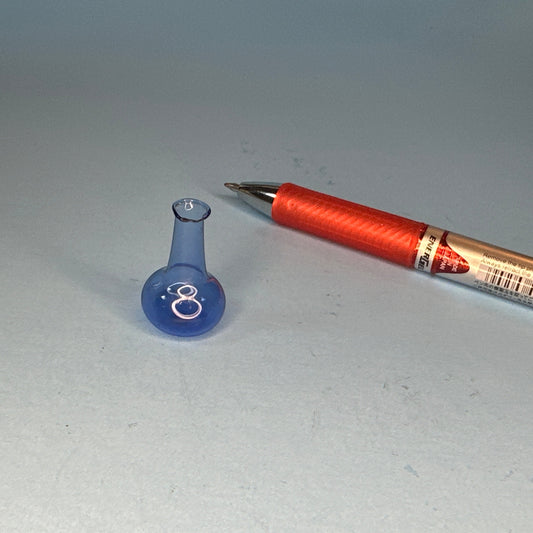 1:12 Scale Miniature Blue Glass Vase