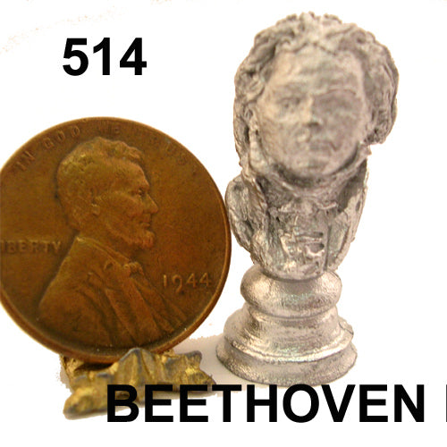 BEETHOVEN BUST statue 1"H DIY metal miniature for dollhouse - Do it yourself
