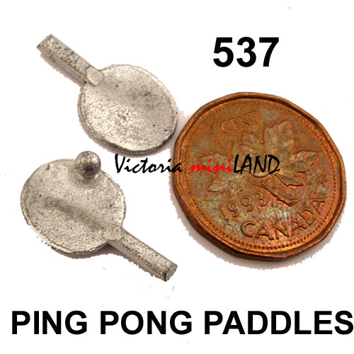 PING-PONG-SCHLÄGER 1/2"L unfertige DIY-Metallminiatur für Puppenhaus - Do it yourself