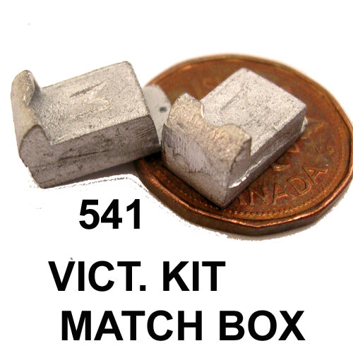 Miniature en métal inachevée pour maison de poupée - Kit victorien - Boîte d'allumettes - 2 pièces