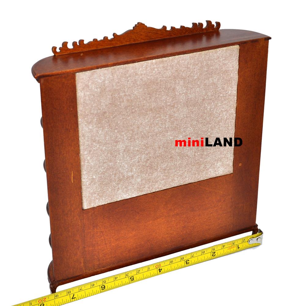 Quality Showcase Curio Cabinet 5825WN shelves dollhouse miniature 1:12 scale