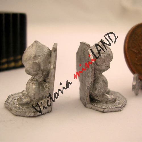 Kewpie doll head bookend  unfinished DIY metal miniature for dollhouse - Do it yourself  -2pcs