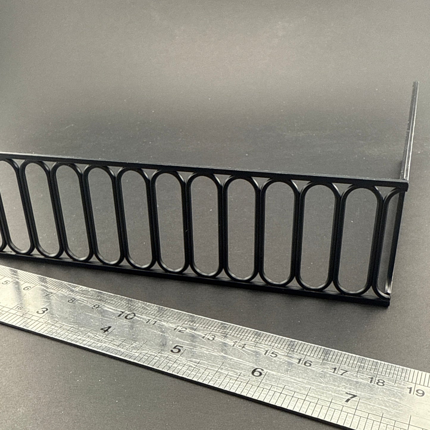 Short black FENCE 2PC-BLACK  for 1:12 Dollhouse miniature 5-7/8"L each fencing