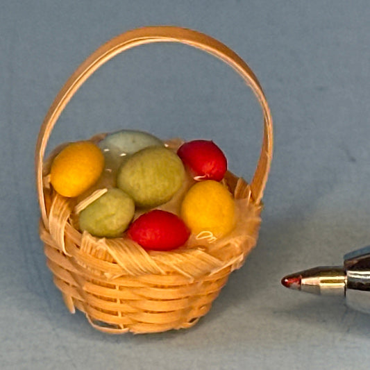Small Decorative Basket for Dollhouses Acc295 Z08 1:12 scale