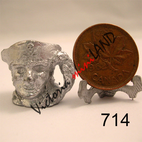 LONG JOHN SILVER MUG 3/4"H unfinished DIY metal miniature for dollhouse - Do it yourself