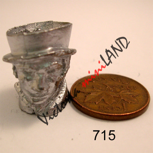 SAM WELLER CHAR MUG 3/4"H miniature en métal non finie pour maison de poupée - Faites-le vous-même