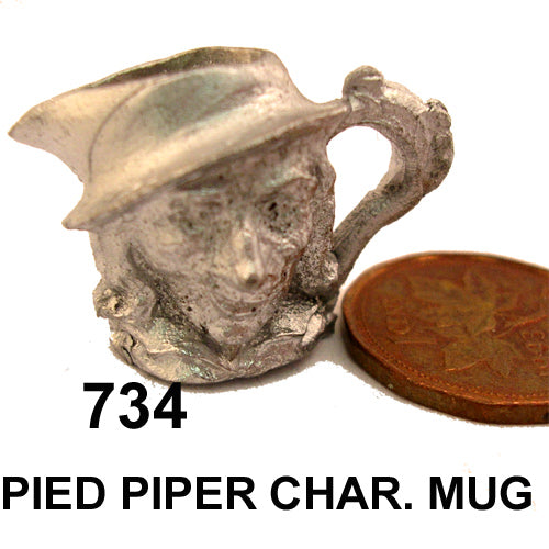 PIED PIPER CHAR. BECHER 1"H unvollendete DIY Metallminiatur für Puppenhaus - Do it yourself