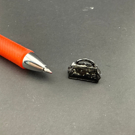 Dollhouse Miniature – Small Black Metal Doctor’s Bag