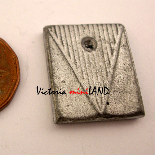 BATHROOM SCALE  7/8"L unfinished DIY metal miniature for dollhouse - Do it yourself
