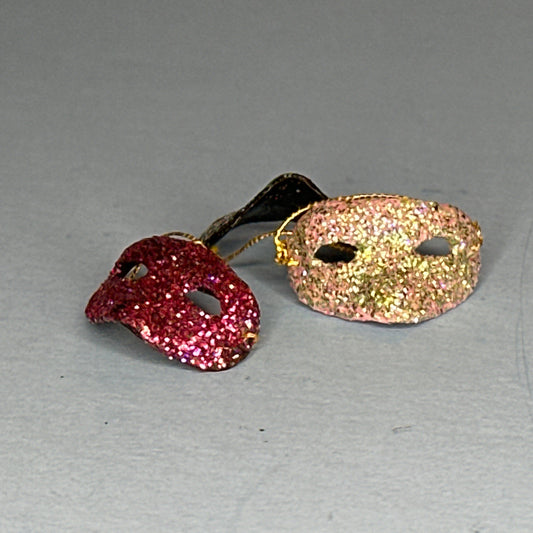 1:12 Scale Miniature Glitter Masquerade Masks – Set of 3
