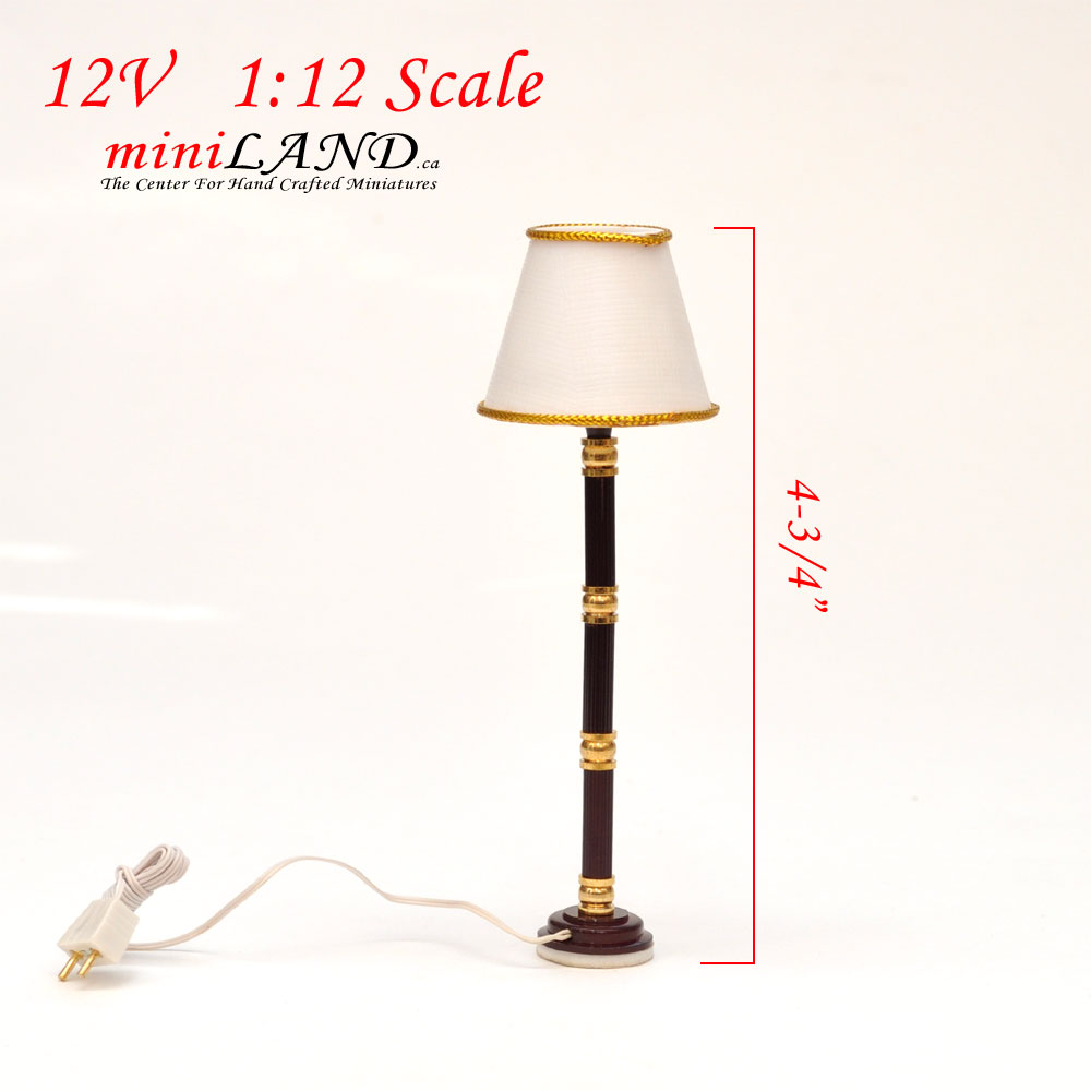 Soldes - Lampadaire miniature pour maison de poupée, échelle 1:12, 12 V