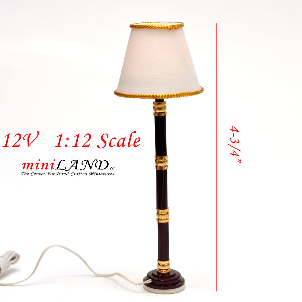 Soldes - Lampadaire miniature pour maison de poupée, échelle 1:12, 12 V