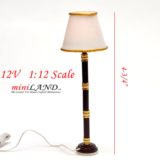 Clearance sale  - Dollhouse Miniature floor Lamp light 1:12 Scale 12v