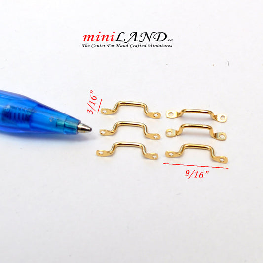 Drawer door window handles set of 6pcs miniature for 1:12 scale dollhouse miniature