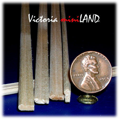 Chair Rail  Miniatures dollhouse trim molding 5psc 1:12 scale 18" long each