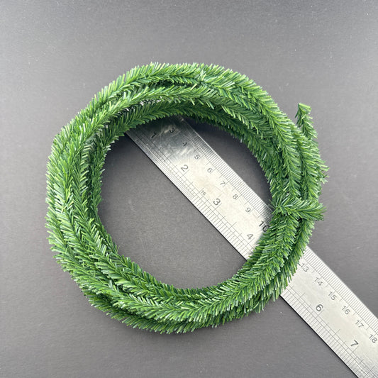 Miniature Pine Roping Green Garland – 1:12 Scale Dollhouse Christmas & Garden Decor, 10 ft DIY