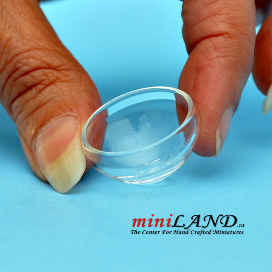 Salad bowl glass dollhouse miniature 1:12