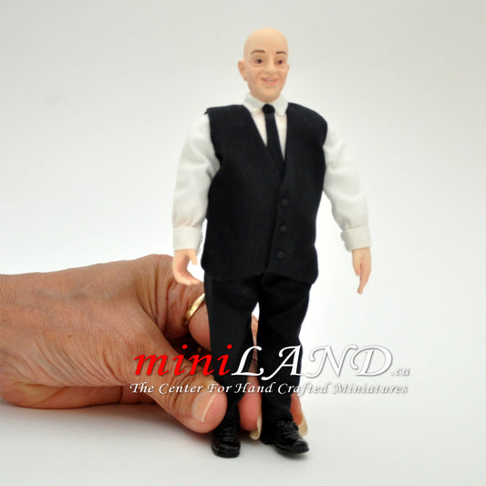 ALFRED - Bald older man in elegant elegant suit 1:12 scale Rare Marcia Backstrom- Falcon