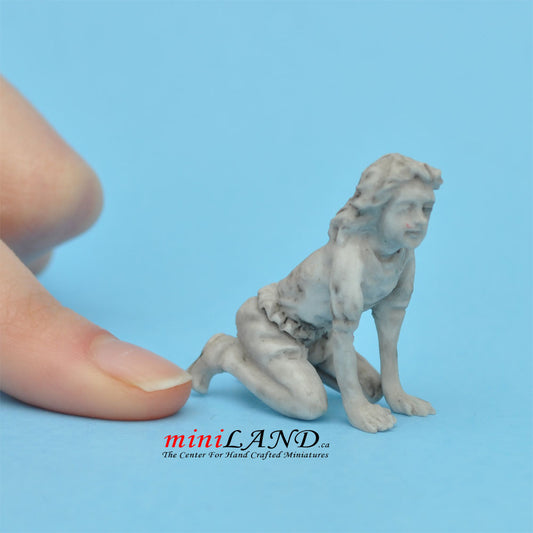 Statue Girl Gardener for 1:12 scale dollhouse miniature