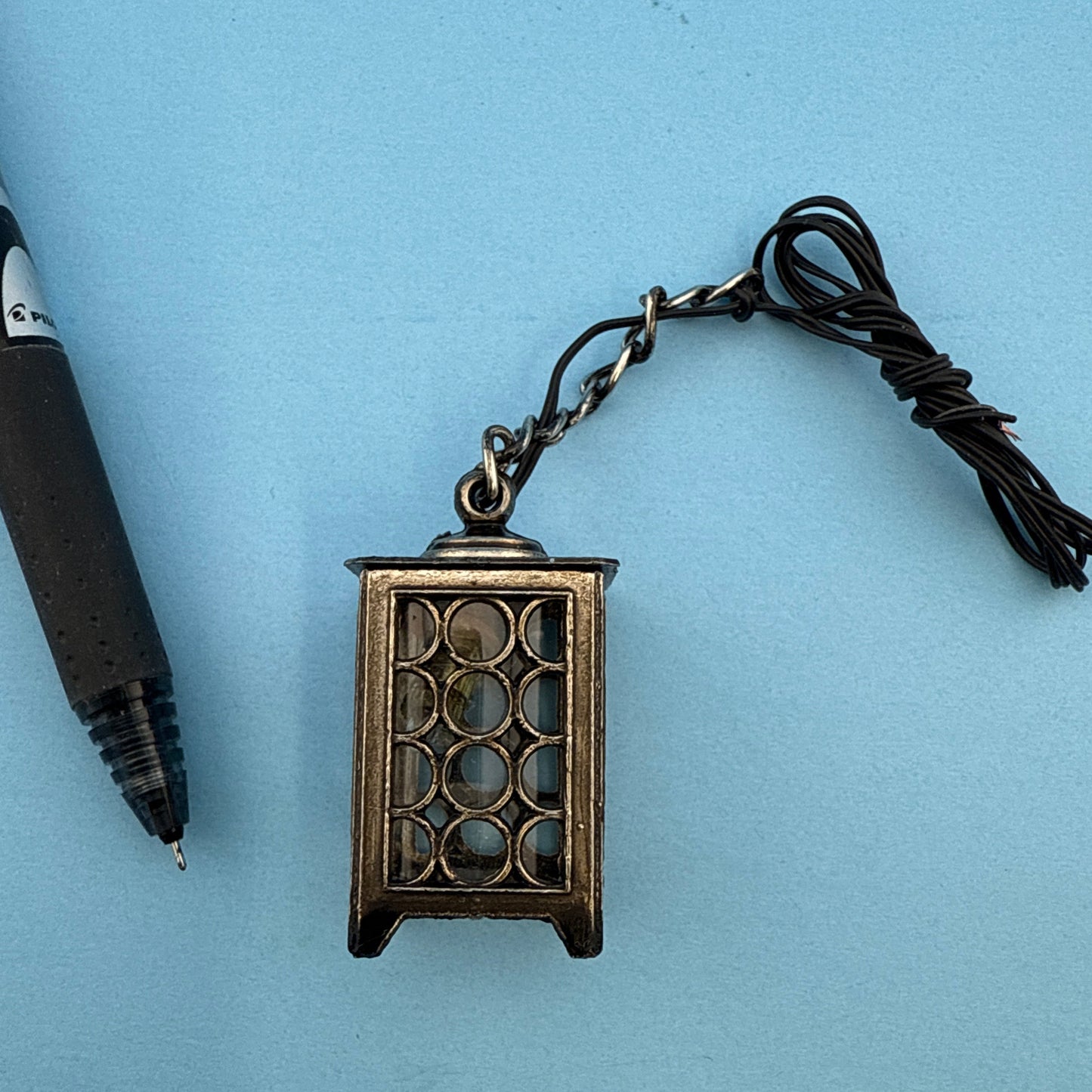 Lamp metal square die-cast 12V light for dollhouse miniature 1:12 light rare Vintage Outdoor style