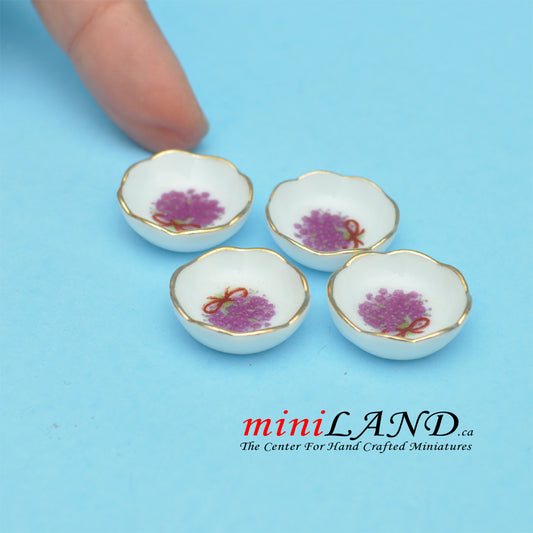 4 Bowls A0018 for dollhouse miniaturize 1:12 scale
