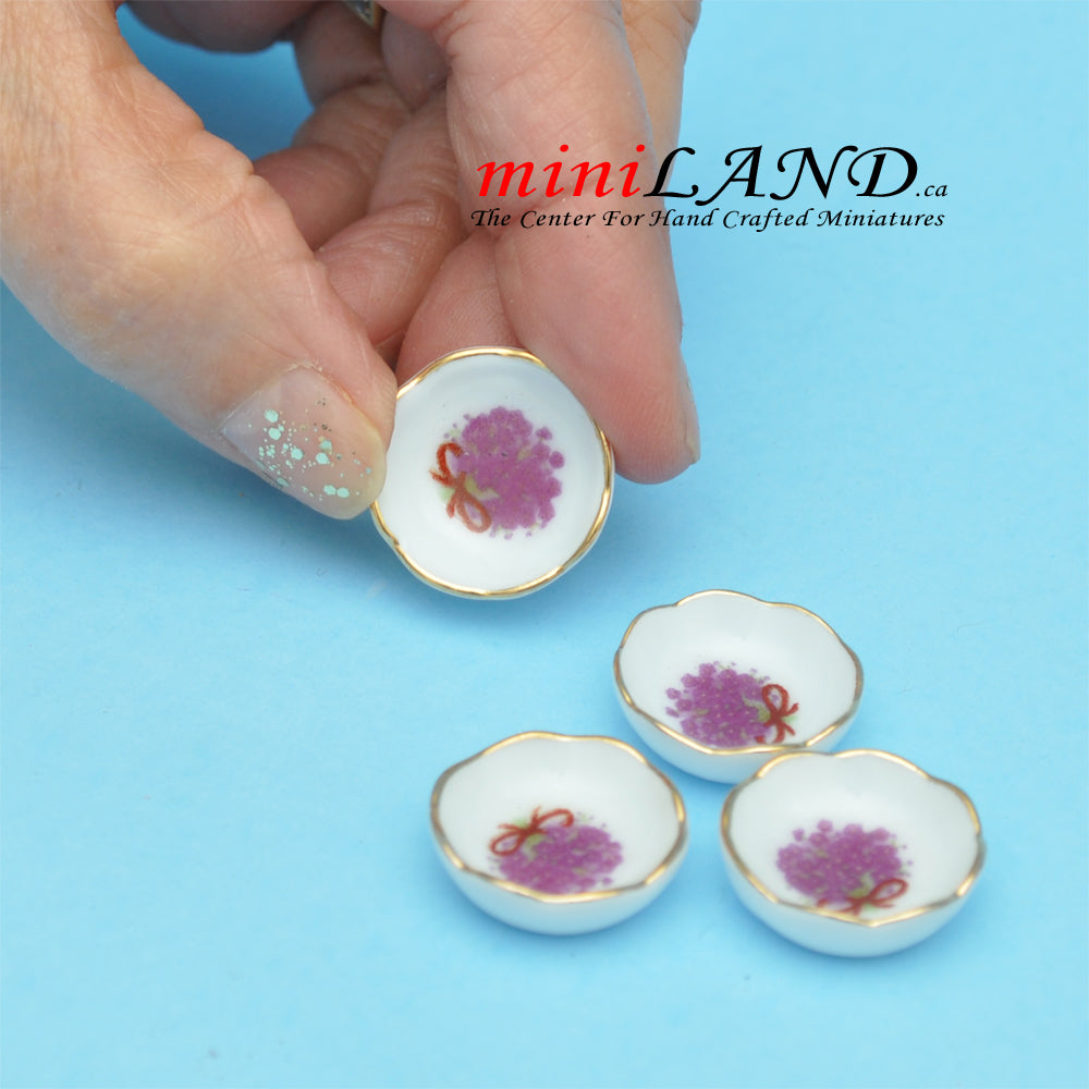4 Bowls A0018 for dollhouse miniaturize 1:12 scale