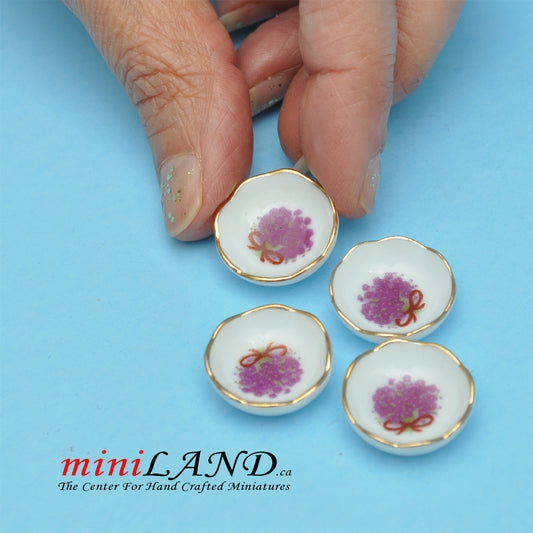 4 Bowls A0018 for dollhouse miniaturize 1:12 scale