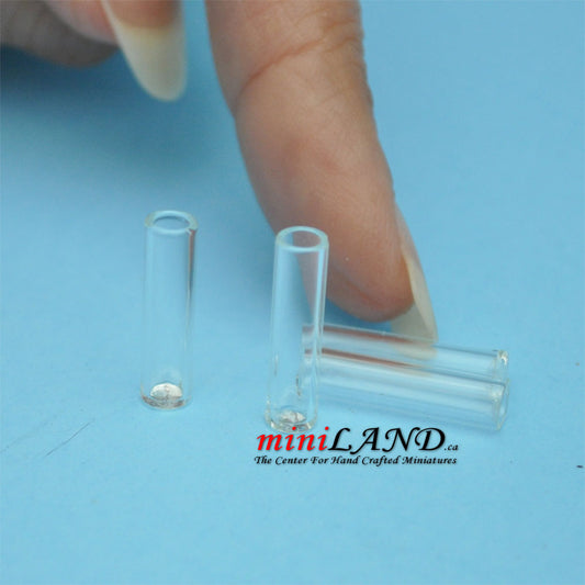4 piece glass test tube set for dollhouse miniature 1:12 scale