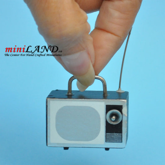 Antenne de télévision rétro pour maison de poupée miniature à l'échelle 1:12