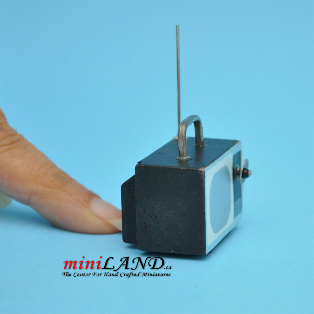 Antenne de télévision rétro pour maison de poupée miniature à l'échelle 1:12