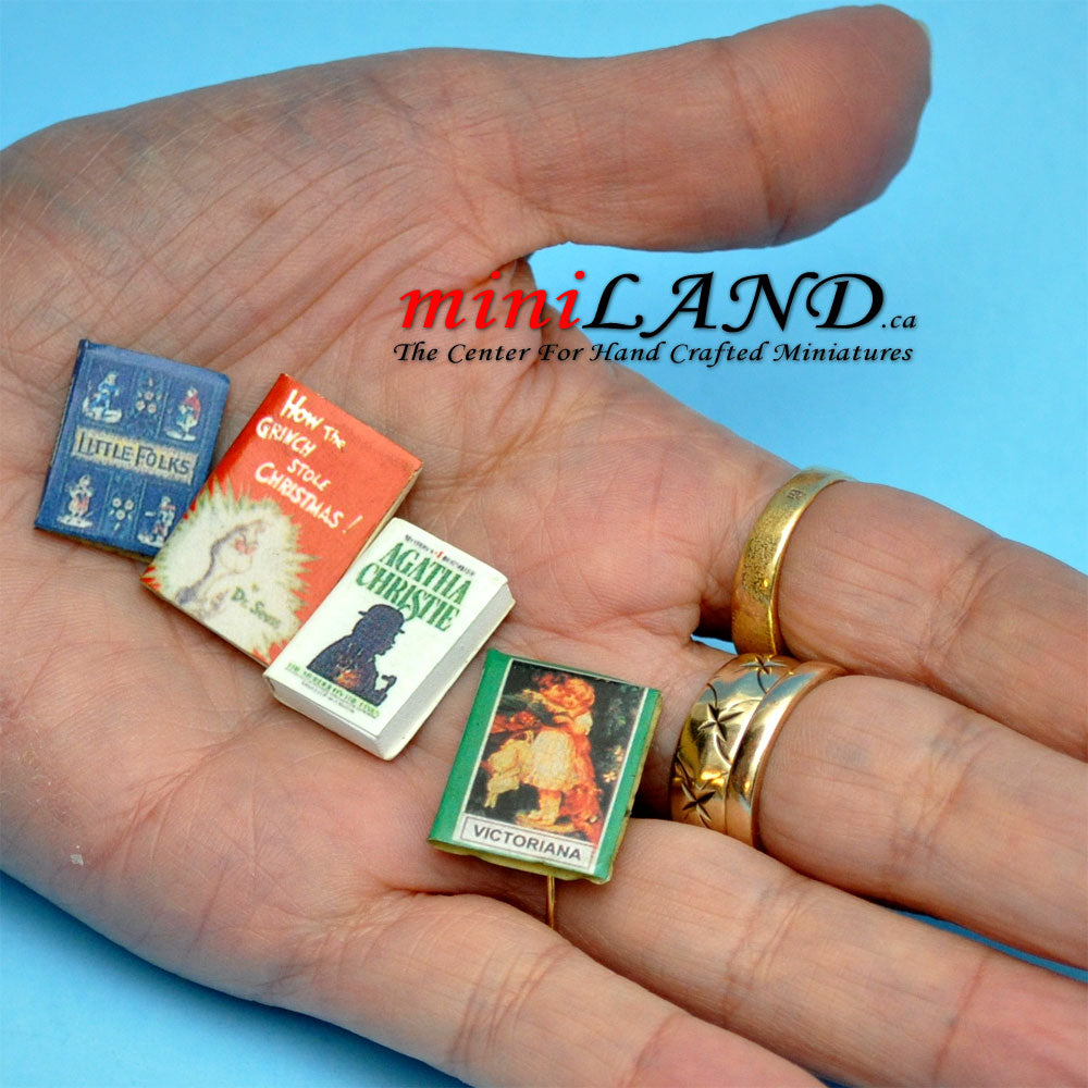 Mini gedrucktes Buch Puppenhaus Miniatur 1:12