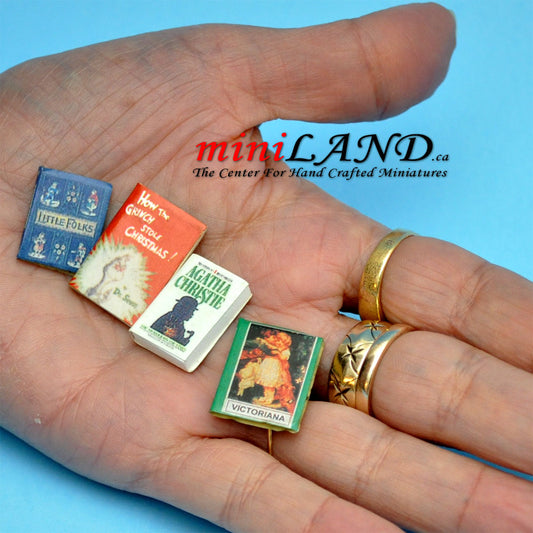 Mini gedrucktes Buch Puppenhaus Miniatur 1:12