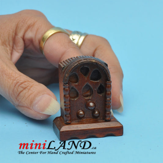 Brown clock dollhouse miniature 1:12