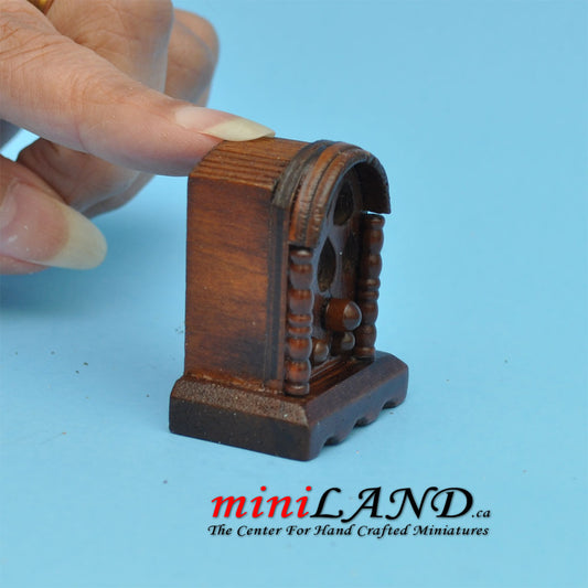 Brown clock dollhouse miniature 1:12