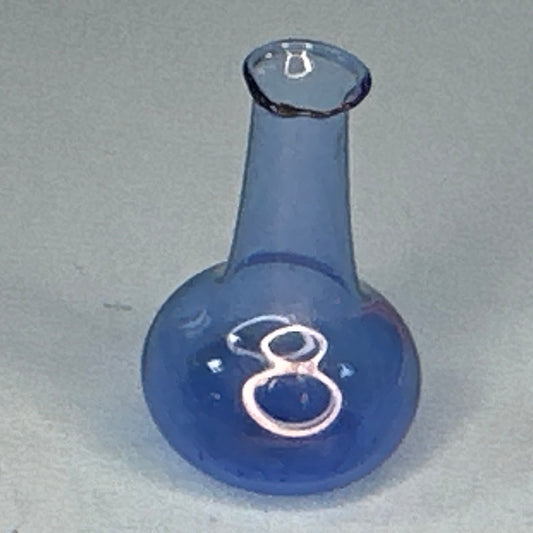 1:12 Scale Miniature Blue Glass Vase