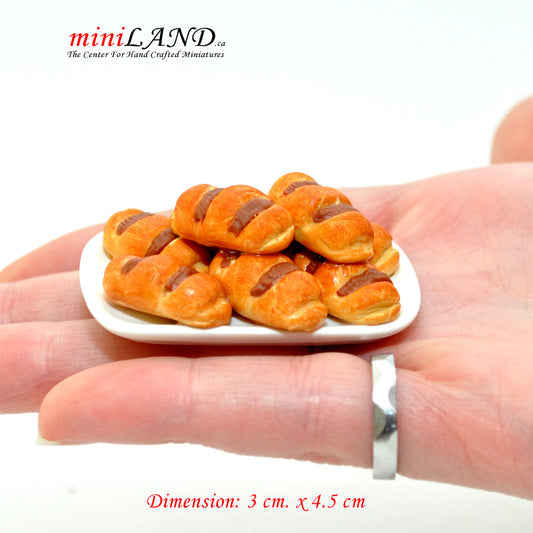 Bakeries on Platter  for 1:12 dollhouse miniature food