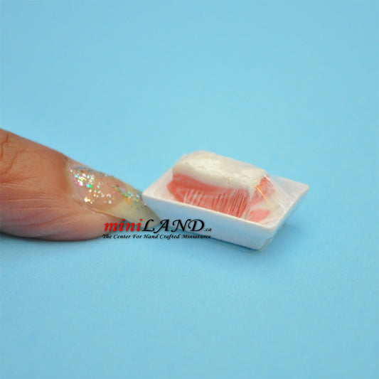 Envelopper la viande de porc maison de poupée Boucher miniature échelle 1:12