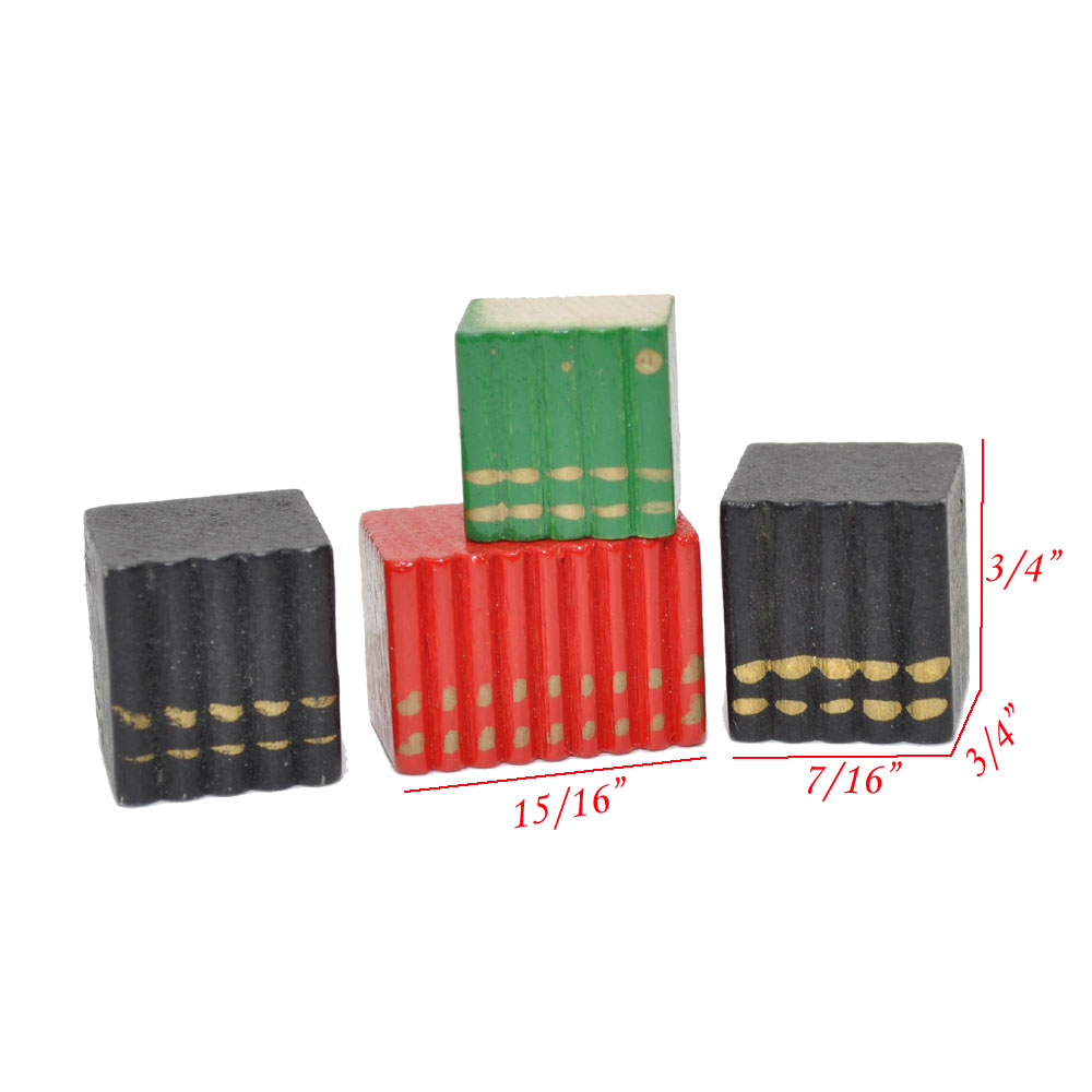 4 piece set of books blocks dollhouse miniature 1:12